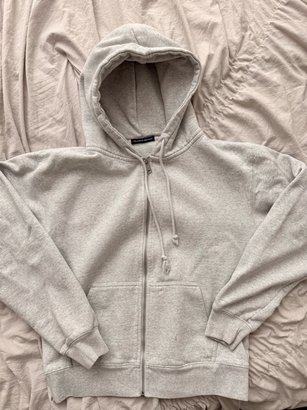 Brandy Melville front zip hoodie